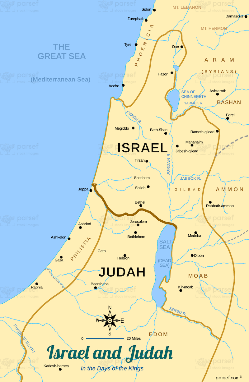 Israel And Judah Map Bible History Maps