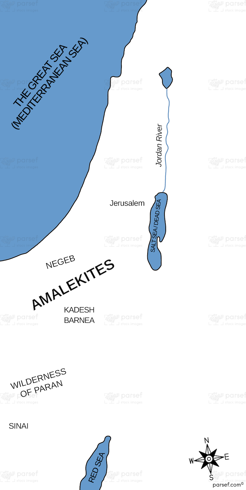 Amalekites Territory Map | Bible History Maps