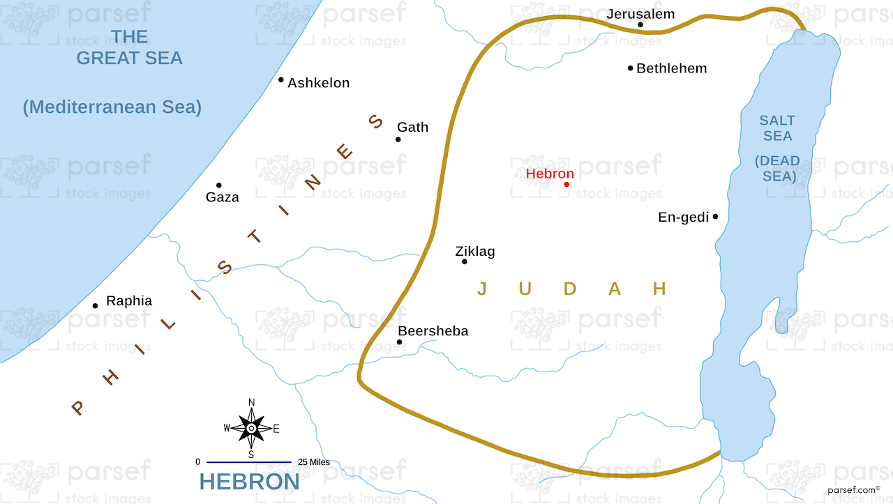 Hebron Map  Bible History Maps