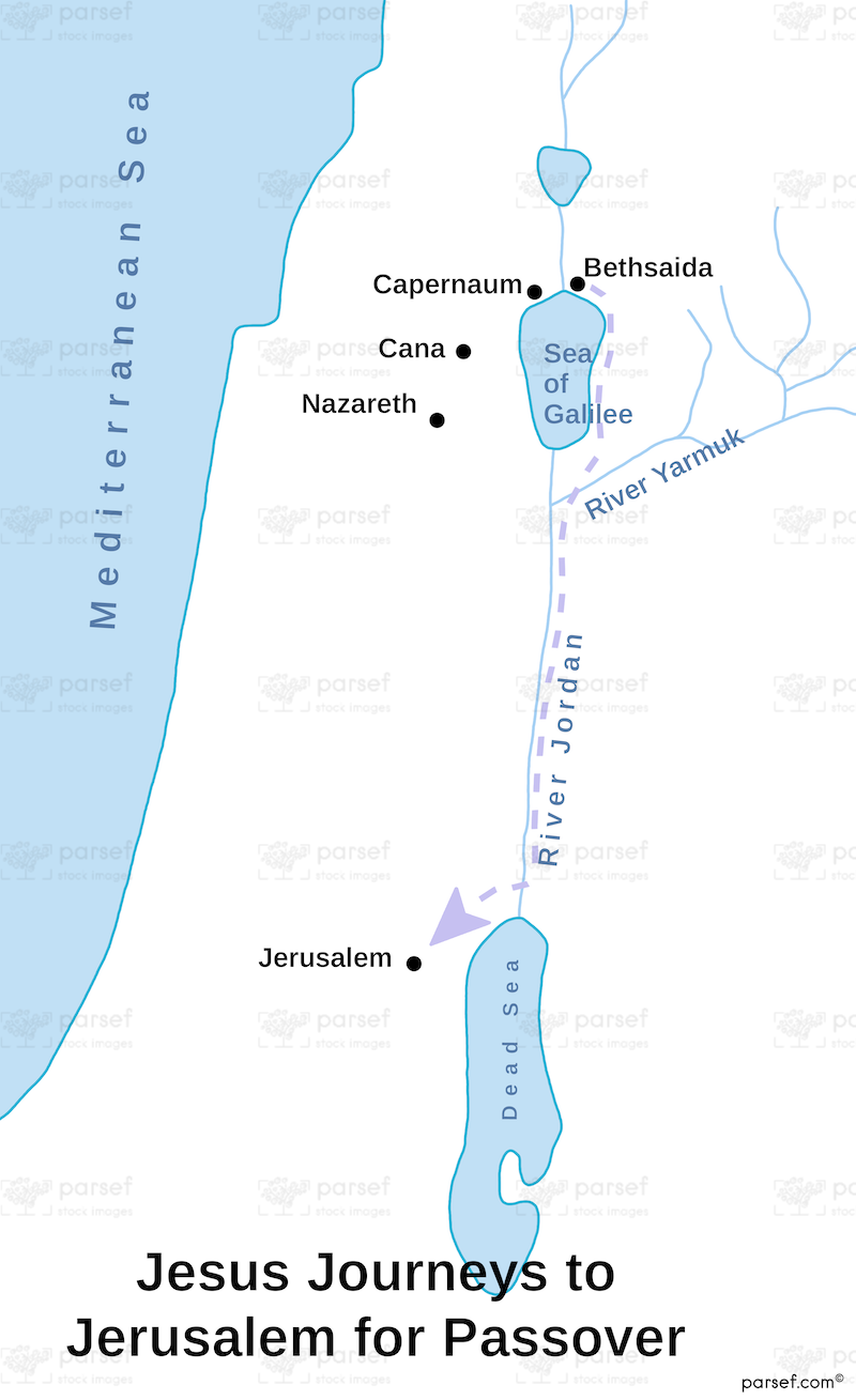 Journeying Through Jerusalem: A Detailed Biblical Map Guide Image