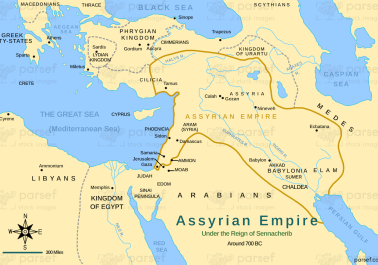 Assyrian Empire Under Sennacherib Map body thumb image