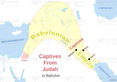 Captives From Judah in Babylon Map body thumb image