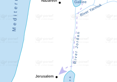 Jesus Journeys to Jerusalem for Passover Map body thumb image