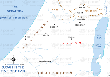Judah in the Time of David Map body thumb image