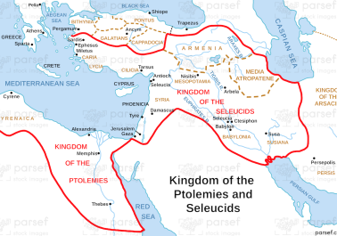 Daniel’s Kingdom of Ptolomies and Seleucids Map body thumb image