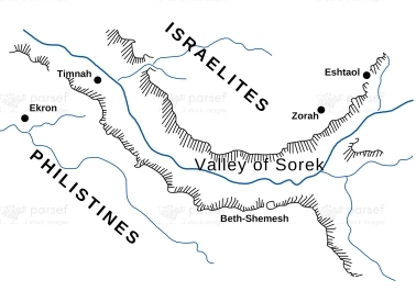 Philistine Valley of Sorek Map body thumb image