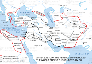 The World During the 6th Century BC Map | Bible History Maps