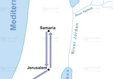 Phillip Journeys to Samaria and Gaza Map body thumb image