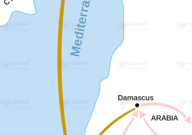 Saul’s Journey to Damascus and Arabia Map body thumb image