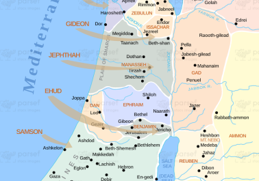 Twelve Tribes of Israel Topographical Map body thumb image