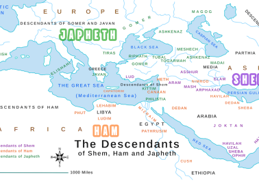 The Descendants of Shem, Ham, and Japheth Map body thumb image