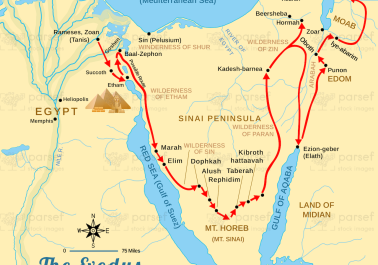 Exodus Red Sea Map | Bible History Maps