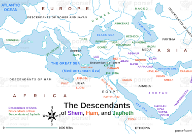 Shem, Ham, and Japheth’s Descendants Map body thumb image