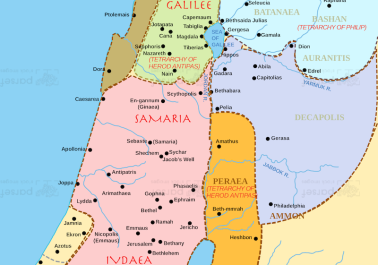 Kingdom of Saul Map | Bible History Maps